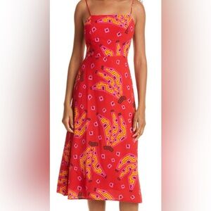 Farm Rio Tiki Banana Tie Back Dress